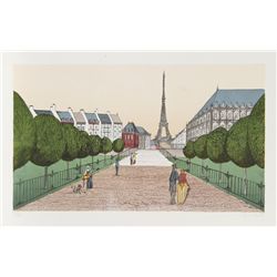 Guillard, Eiffel Tower, Lithograph