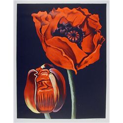 Lowell Blair Nesbitt, Red Poppies, Serigraph