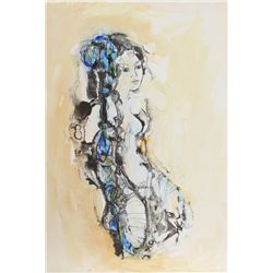 Madeleine Scellier, Nude Portrait 3, Watercolor