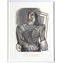 Pablo Picasso, Femme Assise a la Robe Grise, Lithograph