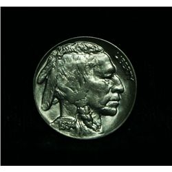 1934-p Buffalo Nickel 5c Grades Choice Uncirculated ms64