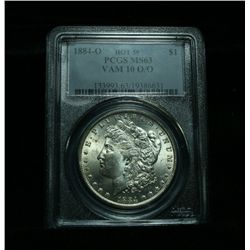 PCGS 1884-o Morgan Dollar graded Select Uncirculated ms63  HOT 50  Vam 10 O/O  PCGS