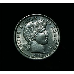 1916-p Barber Dime Grades Select Uncirculated ms63  Wild Die File Lines COOL!