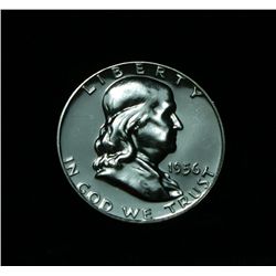 1956 Type 2 Proof Franklin Half Dollar Grades PR66
