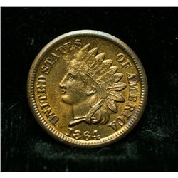 ***RARE  MINT ERROR  1864-p Indian Cent 1c Gem Uncirculated ms65RD RARE***