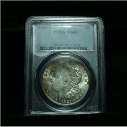 PCGS  1921-s Morgan Dollar Graded Choice Uncirculated ms64  PCGS
