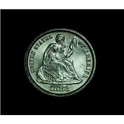 1883-p Seated Liberty Dime Grades Gem Uncirculated ms65