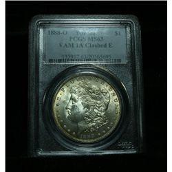 PCGS 1888-o Morgan Dollar Graded Select Uncirculated ms63   TOP 100 Vam 1A Clashed 'E'  PCGS