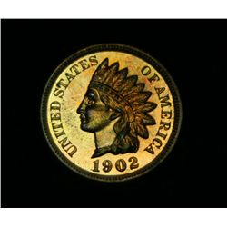 1902-p Proof Indian Cent 1c Gem Uncirculated ms65RD  Beautiful Red Color