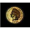 Image 1 : 1902-p Proof Indian Cent 1c Gem Uncirculated ms65RD  Beautiful Red Color