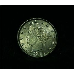 1897 Liberty 'V' Nickel 5c Grades Gem Uncirculated ms65