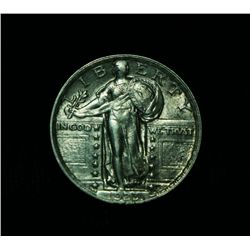 1923-p  Standing Liberty 25c Grades au58/ms60 Slider