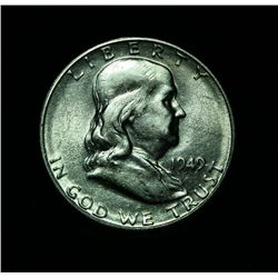 1949-s Franklin 50c Grades Select Uncirculated ms63