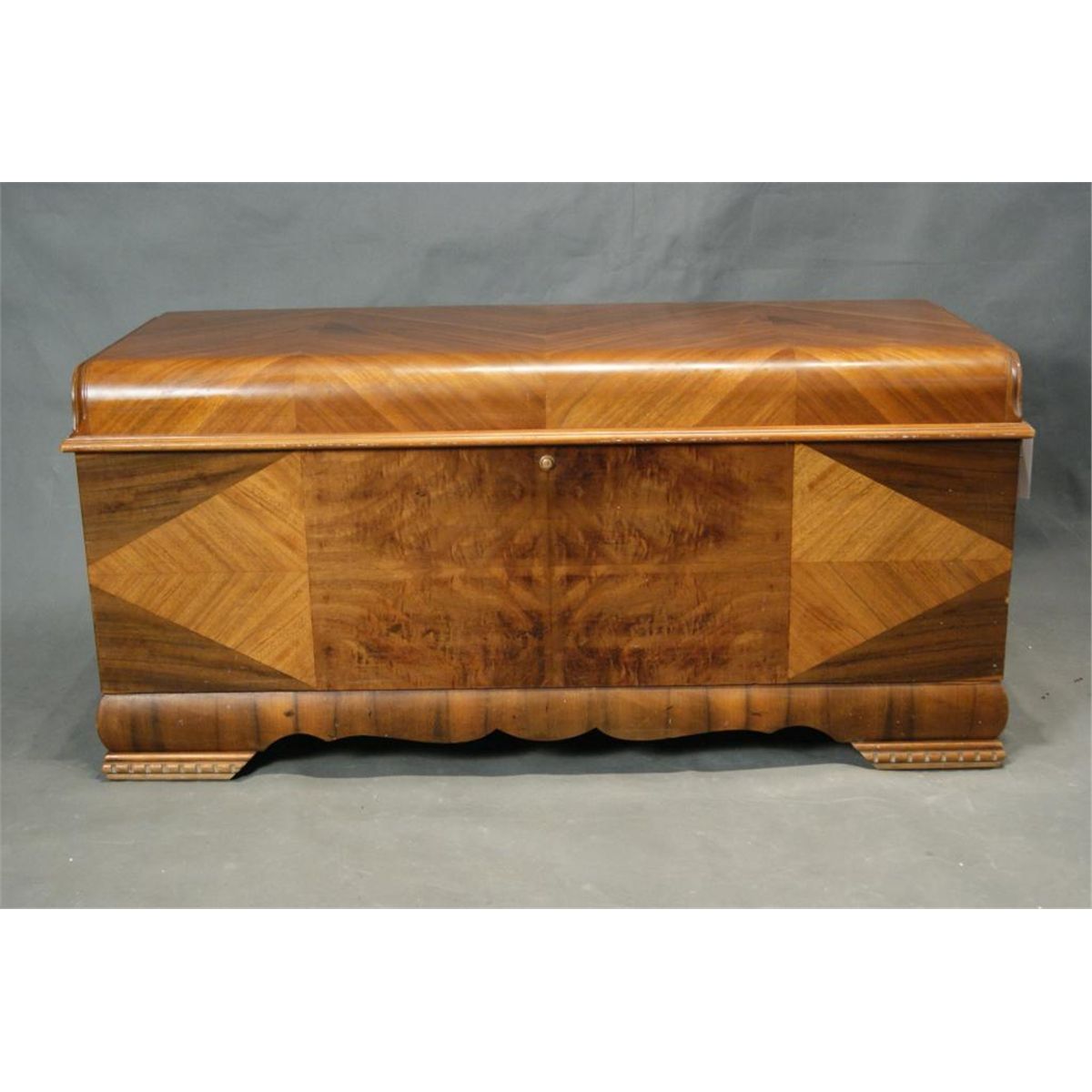 Art Deco waterfall cedar chest