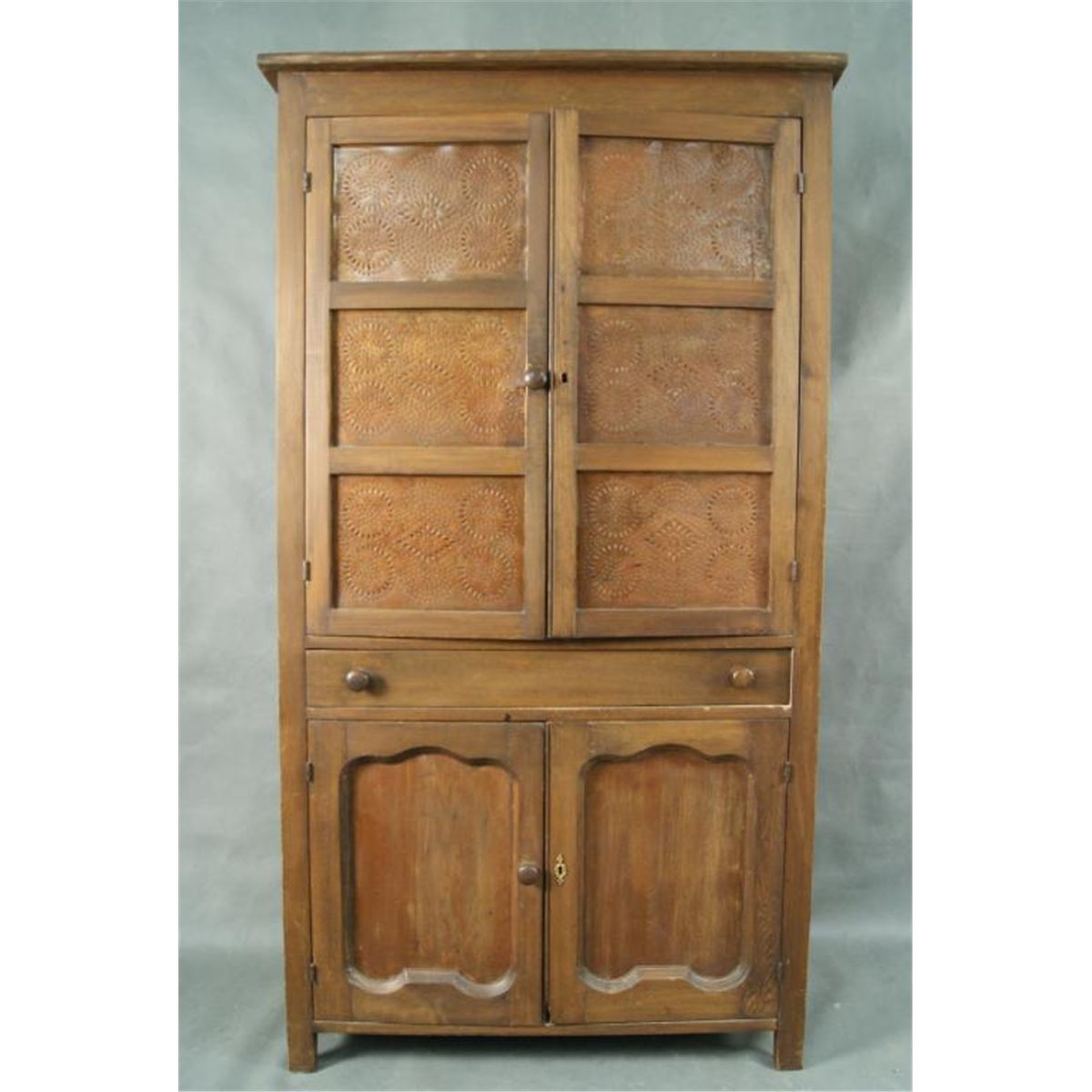 Kitchen Cabinet Pie Safe W Copper Panels