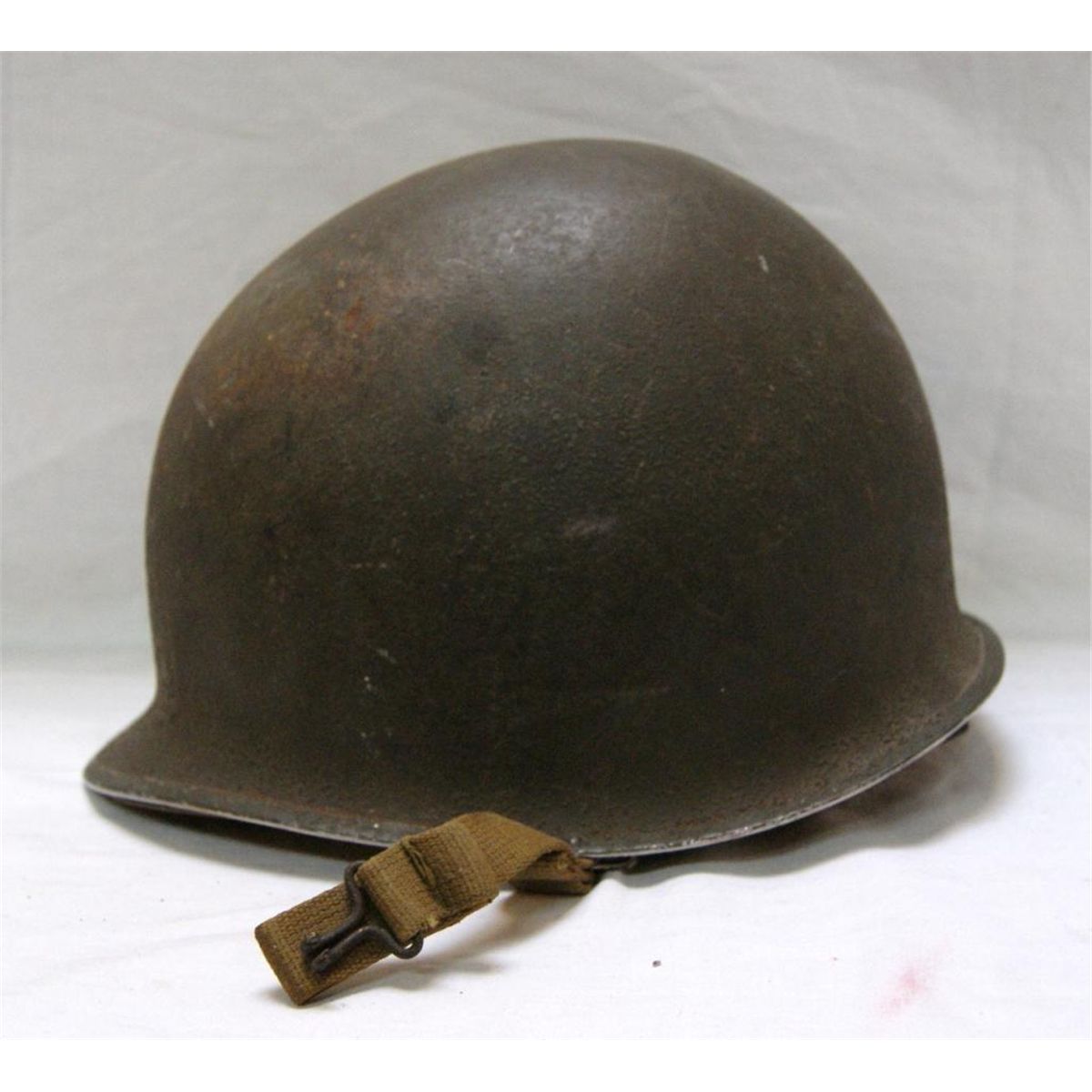 WWII US Army helmet w/ good leather insert