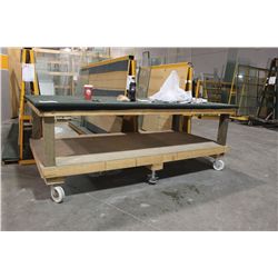 4' X 8' HEAVY DUTY MOBILE WORK TABLE WITH