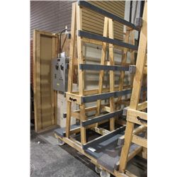 96" LONG X 106" TALL MOBILE DOUBLE SIDED GLASS