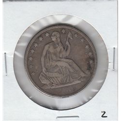 1859 O SEATED HALF SHARP DETAILS