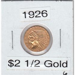 $2.5 GOLD 1926 STUNNING INDIAN QUARTER EAGLE