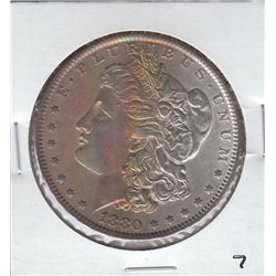 RAINBOW TONING 1880 O $1 MORGAN UNC STUNNING COIN!!!