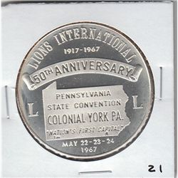 LIONS CLUB PROOF SILVER ROUND