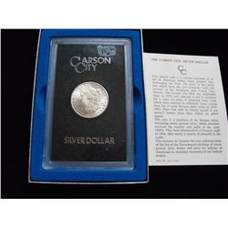 $1 CARSON CITY CC GSA 1884 BLAZING ORIGINAL PAPERS & BOX!!