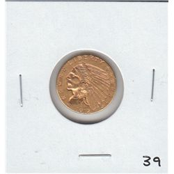 $2.5 GOLD INDIAN QUARTER EAGLE APPEALING COIN