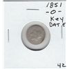 Image 1 : KEY DATE 1851 O SILVER 3 CENT PIECE