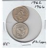 Image 1 : SILVER PHILIPPINE 1962 1966 10 CENTAVOS
