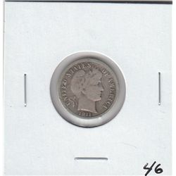 1911 D BARBER DIME