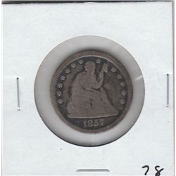 1857 SEATED QUARTER
