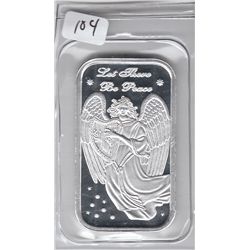 1 OUNCE SILVER BAR 2011 HOLIDAY .999 FINE