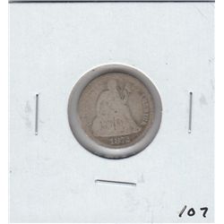 1872 SEATED DIME