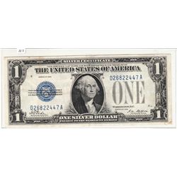 $1 FUNNY BACK SILVER CERTIFICATE  1928 BOLD SHARP
