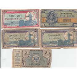 LOT OF MPC MILITARY PAYMENT CERTIFICATES