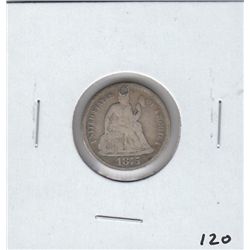 1875 SEATED DIME
