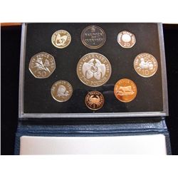 GUERNSEY  PROOF 1985 SET WITH 2 POUND COIN