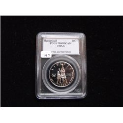BASKETBALL PCGS 69 PROOF SILVER HALF DOLLAR 1995 S
