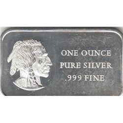 1 OUNCE SILVER BAR .999 FINE