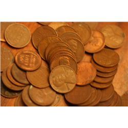 Roll Of 50 Wheatback Pennies