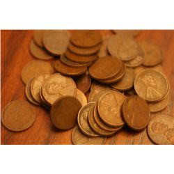 Roll Of 50 Wheatback Pennies