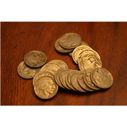Roll Of 40 Buffalo Nickels (No Dates)