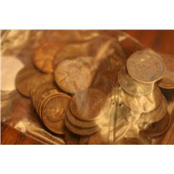 Roll Of 50 Wheatback Pennies
