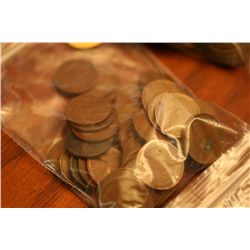 Roll Of 50 Wheatback Pennies