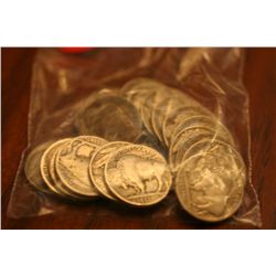 Roll Of Buffalo Nickels (No Dates)