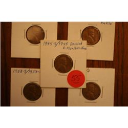 Lot Of 5 Error Pennies (Cherry Pickers Guide)