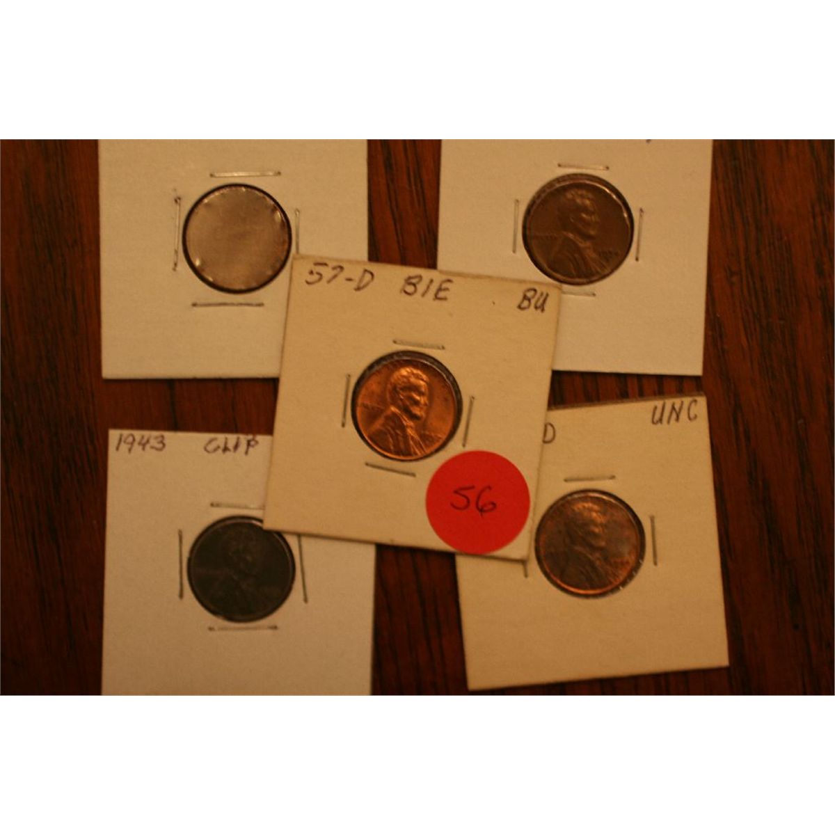 Lot Of 5 Error Pennies (Cherry Pickers Guide)