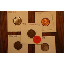 Lot Of 5 Error Pennies (Cherry Pickers Guide)