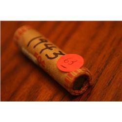 Roll Of 1943 steel Pennies (Still In Bank Roll)